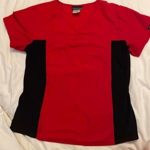 Cherokee Scrub Set in Red. Medium top&bottom.